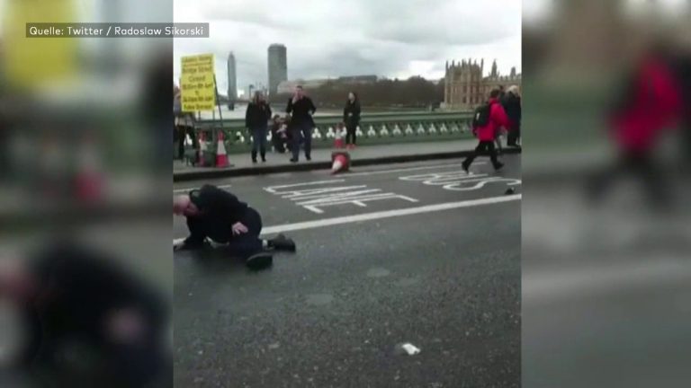 Terror in London: Augenzeuge filmt dramatische Szenen auf der Westminster Bridge