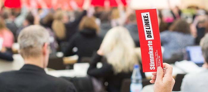 Landesparteitag Berlin:  Die Linke ruft Mitglieder zur Behinderung der Polizei auf