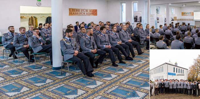 Bundeswehrsoldaten beim Seminar in Ahmadiyya-Moschee