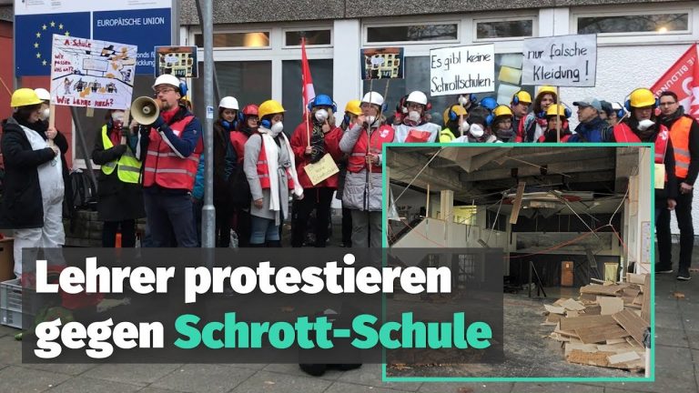 Berlin: Lehrer protestieren mit Schutzmasken gegen Schrott-Schule in Spandau
