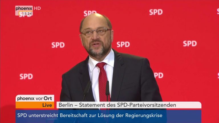 Umfaller SPD: Statement von Martin Schulz über Bereitschaft für Sondierungsgespräche