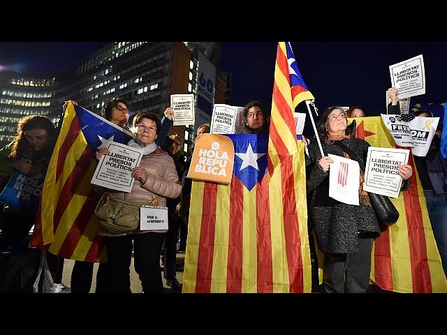 Kundgebung für Katalonien in Brüssel
