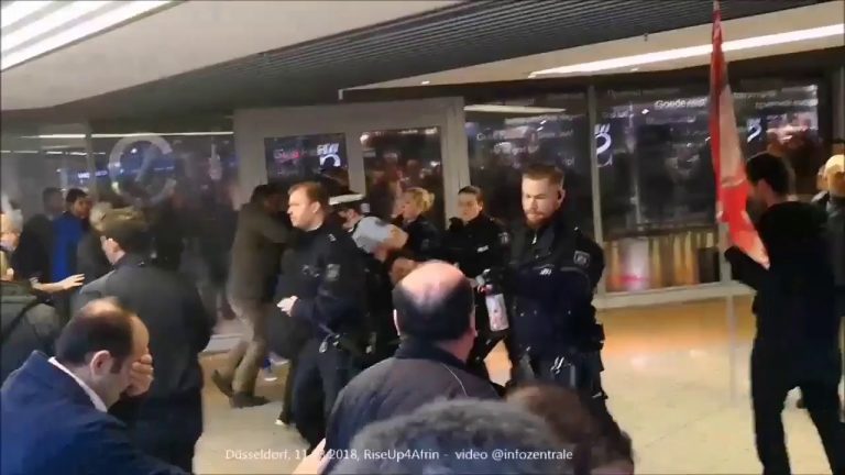 Eskalation im Flughafen Düsseldorf: Tumulte zwischen Kurden und Türken