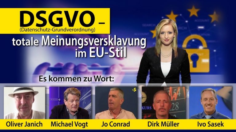 DSGVO – totale Meinungsversklavung im EU-Stil