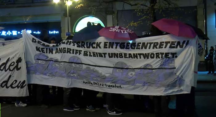 Frankfurt: “Nie wieder Deutschland” – 1.000 linke Idioten protestieren gegen AfD-Landtagseinzug in Hessen