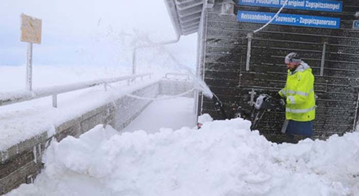 News zum Klima-Gedöns: Zehn Zentimeter Neuschnee auf der Zugspitze