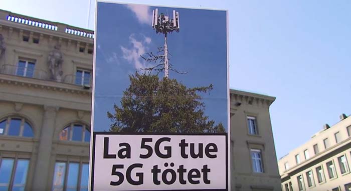 Proteste gegen 5G in der Schweiz
