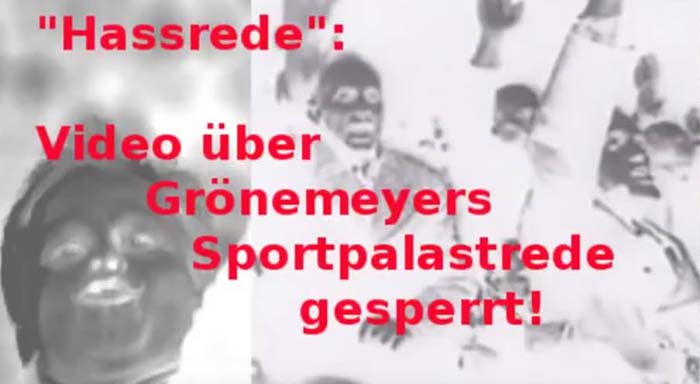 Ist Grönemeyer ein Nazi? Kritisches Video über Grönemeyers Sportpalast-Rede bleibt gesperrt!