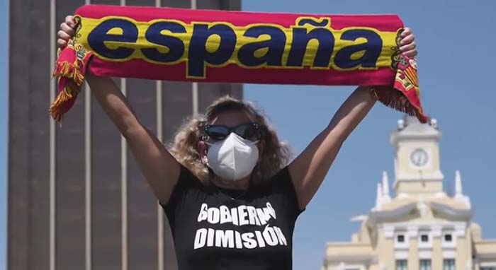 Corona-Proteste: Fahrradkorso in Ljubljana und „Karawane für Spanien und seine Freiheit “ in Madrid
