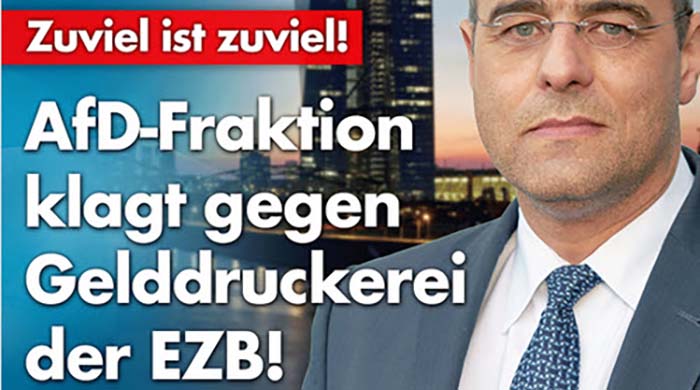 AfD-Fraktion wird beim BVerfG Organklage gegen das EZB-Anleihekaufprogramm PEPP erheben!