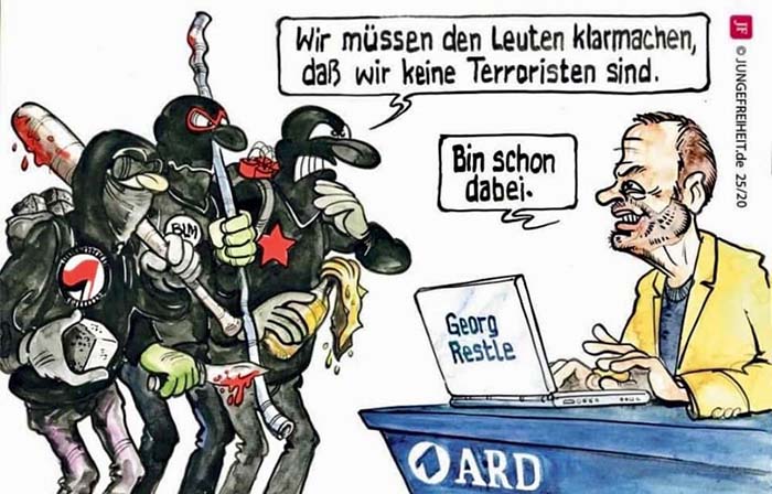 Bild des Tages: Die ARD und die Antifa