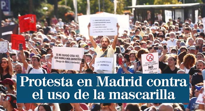 „Nein zum Maulkorb – Wir wollen atmen“ – Madrid: Tausende demonstrieren gegen das Tragen von Masken
