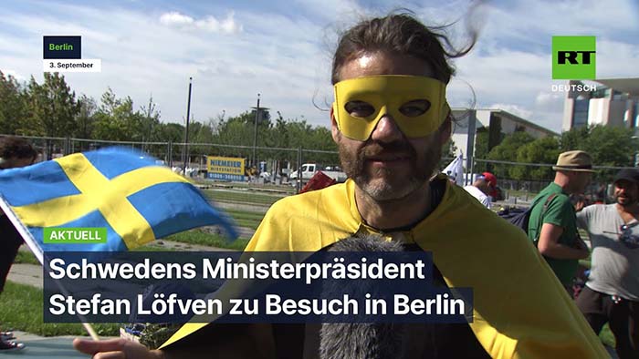 Berlin: „Rette uns vor Merkel!“ – Demonstranten appellieren an Löfven