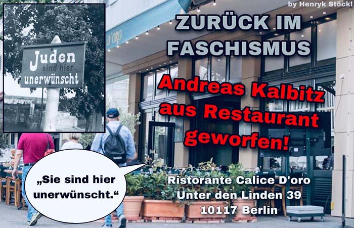 Zurück im Faschismus: „Sie sind hier unerwünscht!“ – Andreas Kalbitz aus Restaurant geworfen!