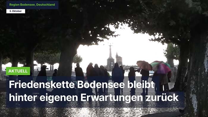 Konstanz: Friedenskette um den Bodensee bleibt hinter Erwartungen zurück