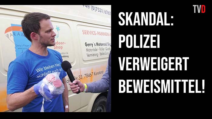 Markus Haintz: Bengalo auf Demo in Konstanz geworfen!