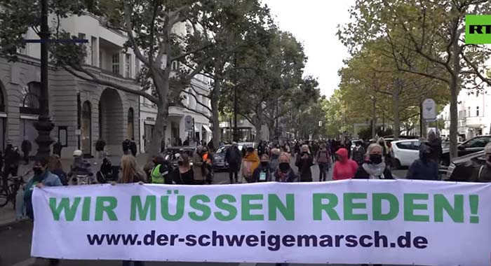 Berlin: “Schweigemarsch“ gegen die Corona-Maßnahmen