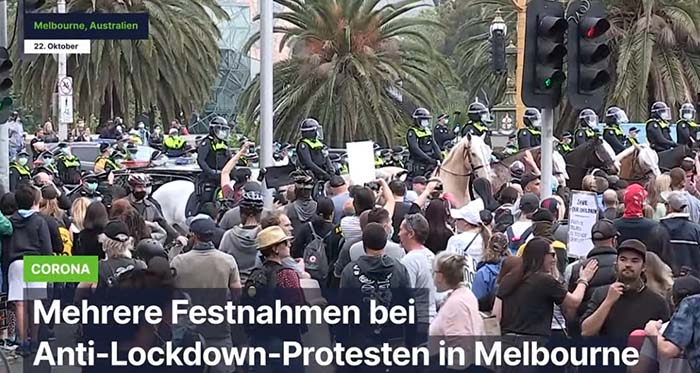 Mehrere Festnahmen bei Anti-Lockdown-Protesten in Melbourne
