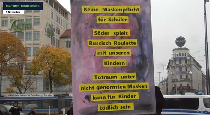 Lockdown-Gegner demonstrieren in München: „Wenn Unrecht zu Recht wird …“