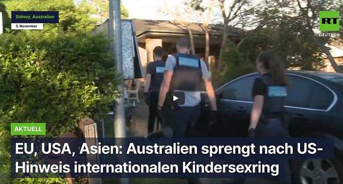 EU, USA, Asien: Australien sprengt nach US-Hinweis internationalen Kindersexring