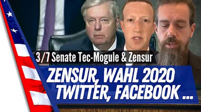 3/7 Senat: Zensur, Unterdrückung und die Wahl 2020 mit Mark Zuckerberg und Jack Dorsey – Deutsch