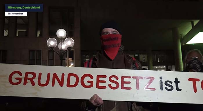 Nürnberg: „Gegen die Aushebelung des Grundgesetzes durch das Infektionsschutzgesetz“