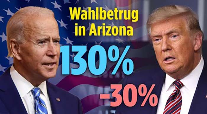 Arizona: Bidens Stimmen zu 130% gewertet, Trumps um 30% reduziert