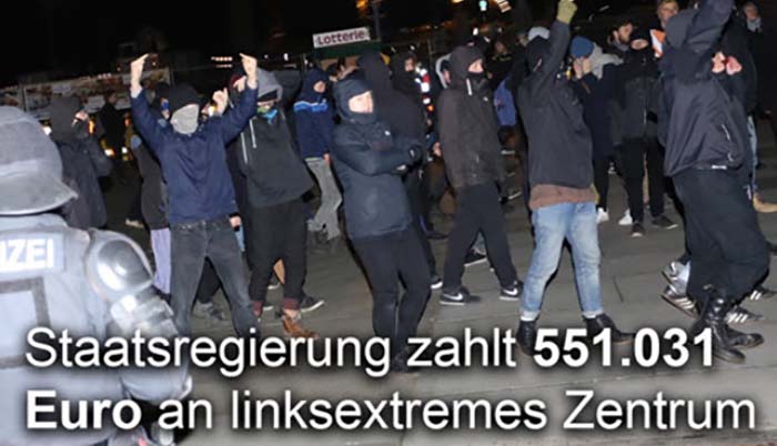 AfD Fraktion Sachsen: Staatsregierung zahlt 551.031 Euro an linksextremes Zentrum