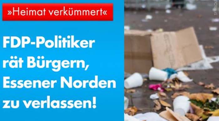 FDP-Politiker rät Bürgern, Essener Norden zu verlassen!