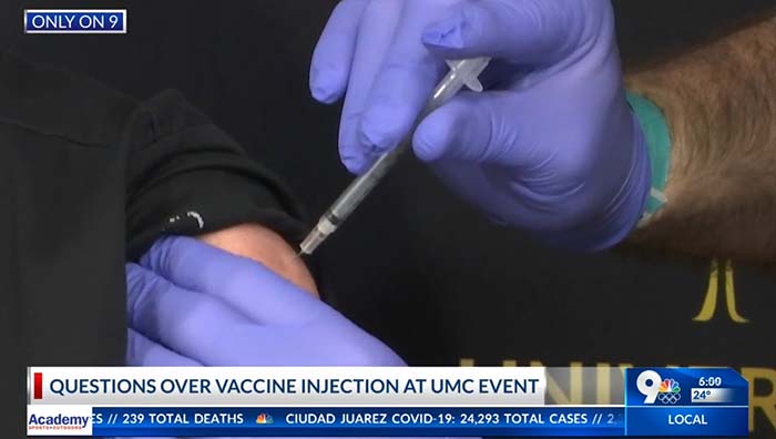 Mehr Fake-News geht nicht: Impfung von Gesundheitspersonal in Texas