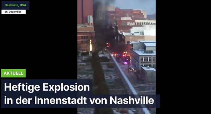 USA: Autobombe verwüstet die Innenstadt von Nashville