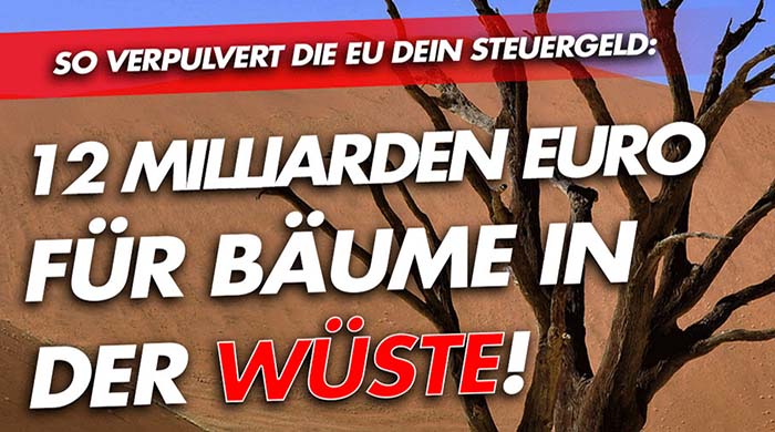 So verpulvert die EU dein Steuergeld: 12 Milliarden Euro für Bäume in der Wüste!