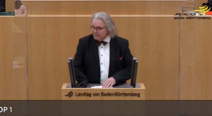 Mal wieder das Mikrofon abgedreht für Dr. Heinrich Fiechtner im Landtag Baden-Württemberg