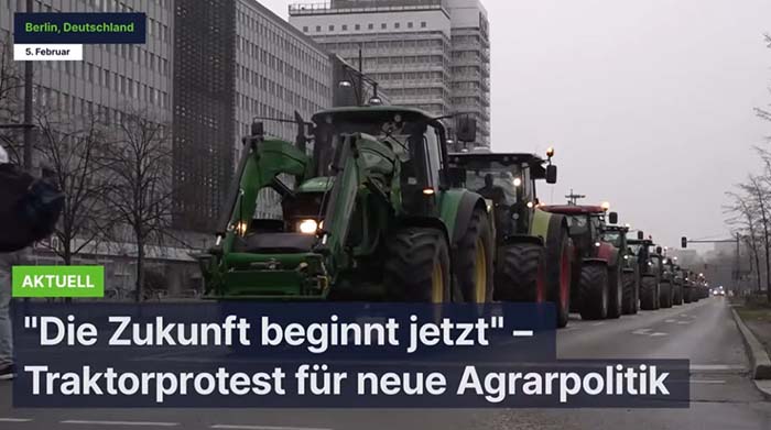Berlin: „Die Zukunft beginnt jetzt“ – Traktor-Protest für neue Agrarpolitik