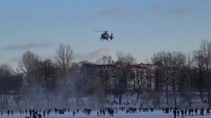 Geht’s noch Berliner Polizei? Kinder mit dem Hubschrauber vom Eis vertrieben
