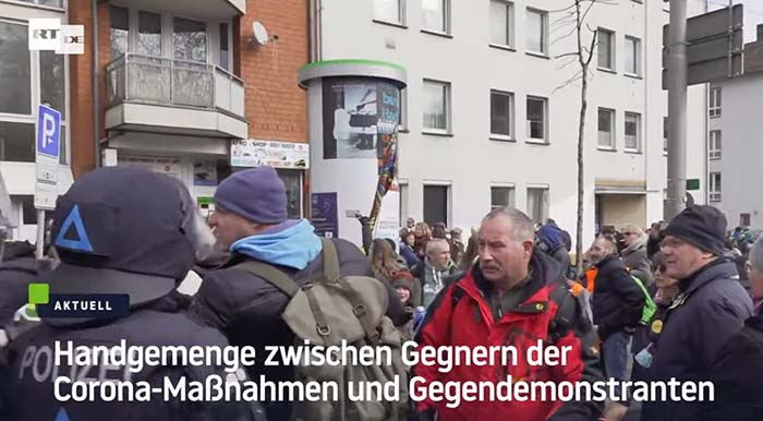 Kassel: Handgemenge zwischen Gegnern der Corona-Maßnahmen und Linksfaschisten