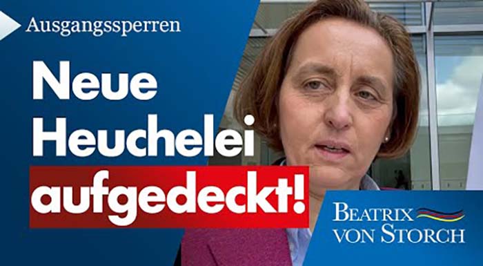 Beatrix von Storch: Ausgangssperre soll nicht für Politiker gelten!