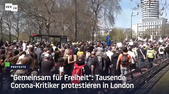 Tausende Corona-Kritiker protestieren in London: „Gemeinsam für Freiheit“