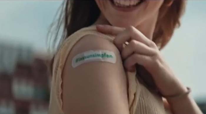 Österreichische Gesundheitskasse: Impfen macht frei!