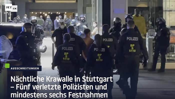 Krawalle in Stuttgart – Fünf verletzte Polizisten und mindestens sechs Festnahmen
