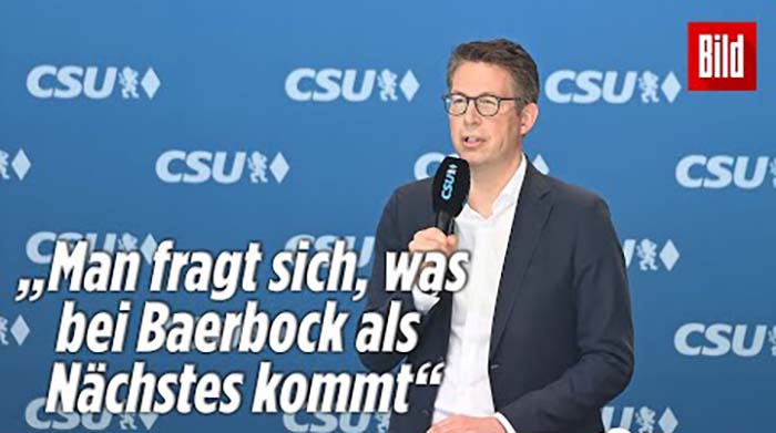 CSU-Generalsekretär Markus Blume spricht Klartext zu den Vorwürfen gegen Kanzlerkandidatin Baerbock