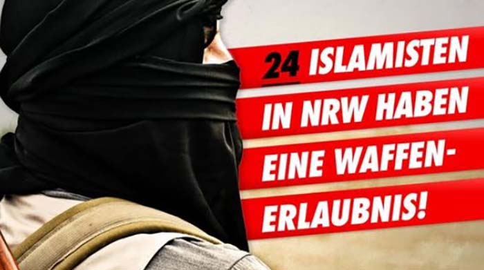 Man glaubt es nicht: 24 Islamisten in NRW haben eine Waffenerlaubnis!