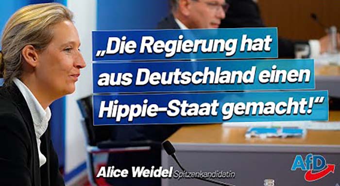 Alice Weidel: Die Regierung hat aus Deutschland einen Hippie-Staat gemacht!