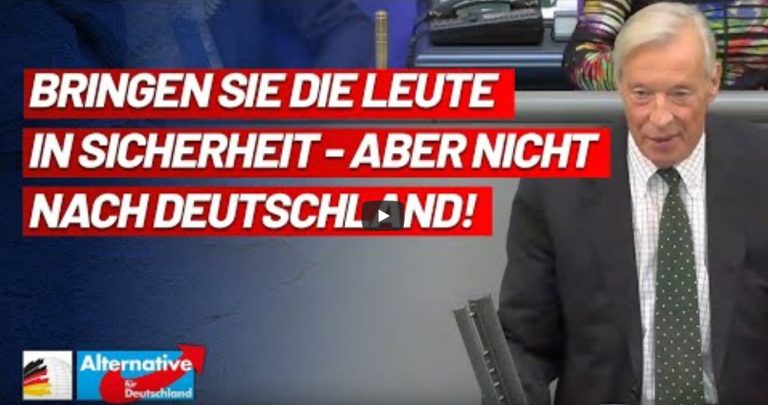 Armin-Paul Hampel (AfD): Bringen Sie die Leute in Sicherheit, aber nicht nach Deutschland!