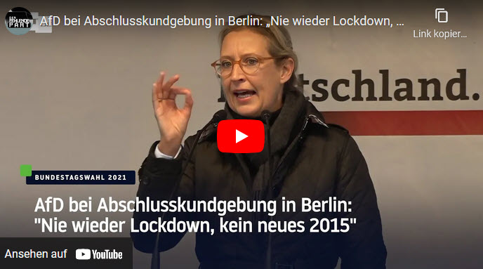 AfD bei Abschlusskundgebung in Berlin: „Nie wieder Lockdown, kein neues 2015“