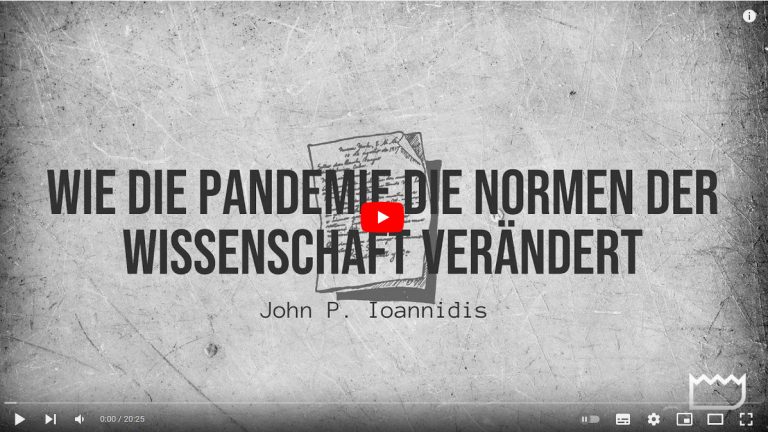 Prof. John P. A. Ioannidi: Wie die Pandemie die Normen der Wissenschaft verändert