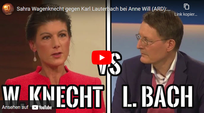 Unfassbar, was Karlchen vom Stapel lässt : Sahra Wagenknecht vs. Karl Lauterbach