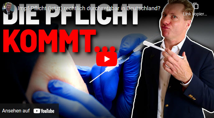 Impf-Pflicht rechtlich durchsetzbar in Deutschland?