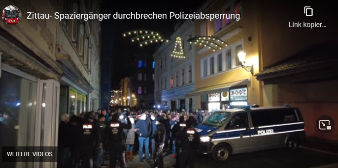Polizeiabsperrung in Zittau durchbrochen – Polizeischikane in Erfurt
