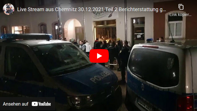 Chemnitz: Die Polizei bei der Arbeit – Einfangen von „Spaziergängern“